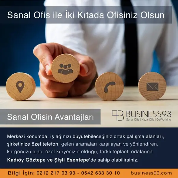 Business 93 Sanal Ofis - Hazır Ofis - Co-Working ve Toplantı Odaları